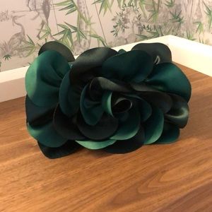 Sondra Roberts Green Flower Clutch